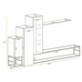 Voir la diapositive 3 : Paris Prix Ensemble Meuble TV Design  Switch VIII  240cm Blanc & Noir