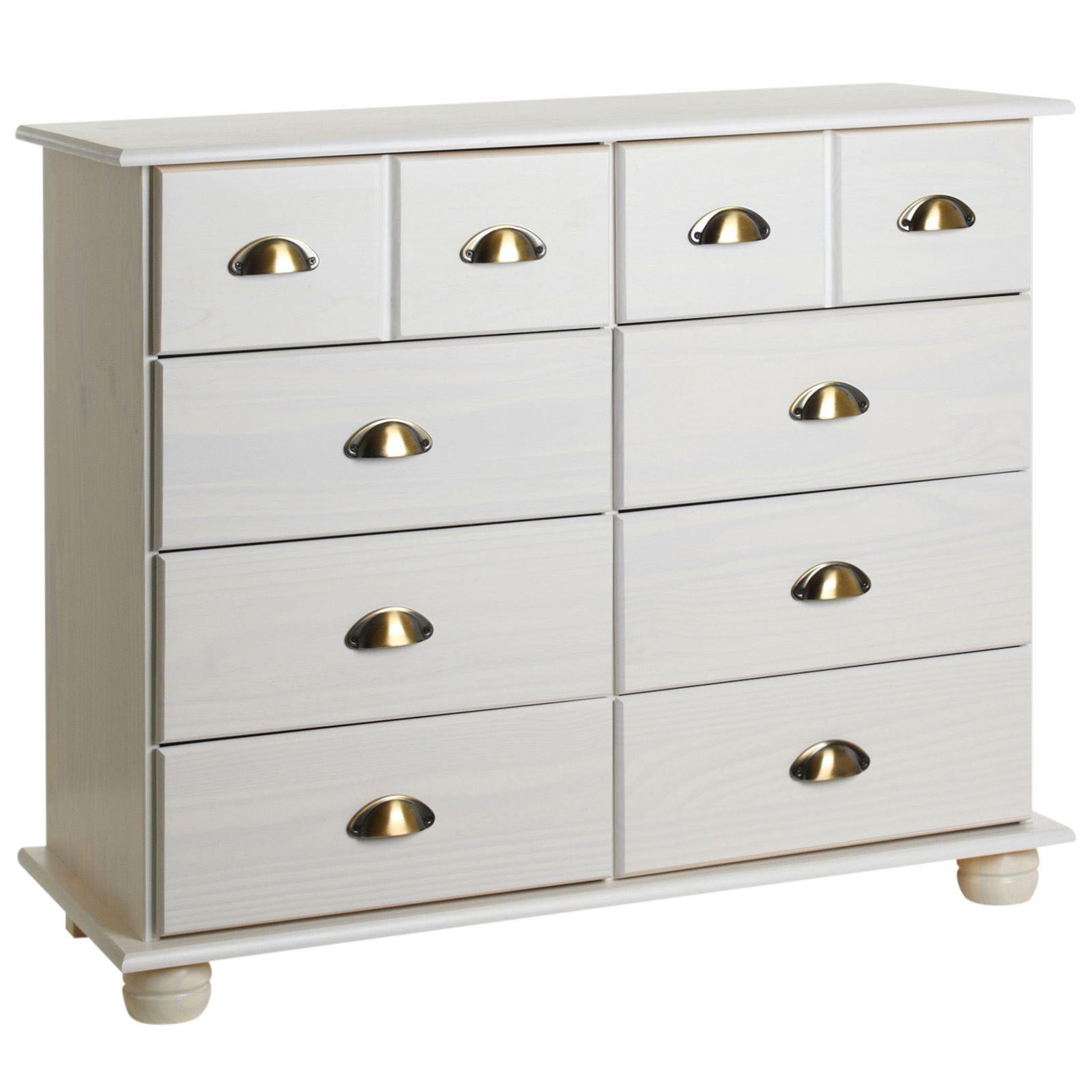 Voir la diapositive 1 : IDIMEX Commode apothicaire COLMAR en pin massif, 8 tiroirs