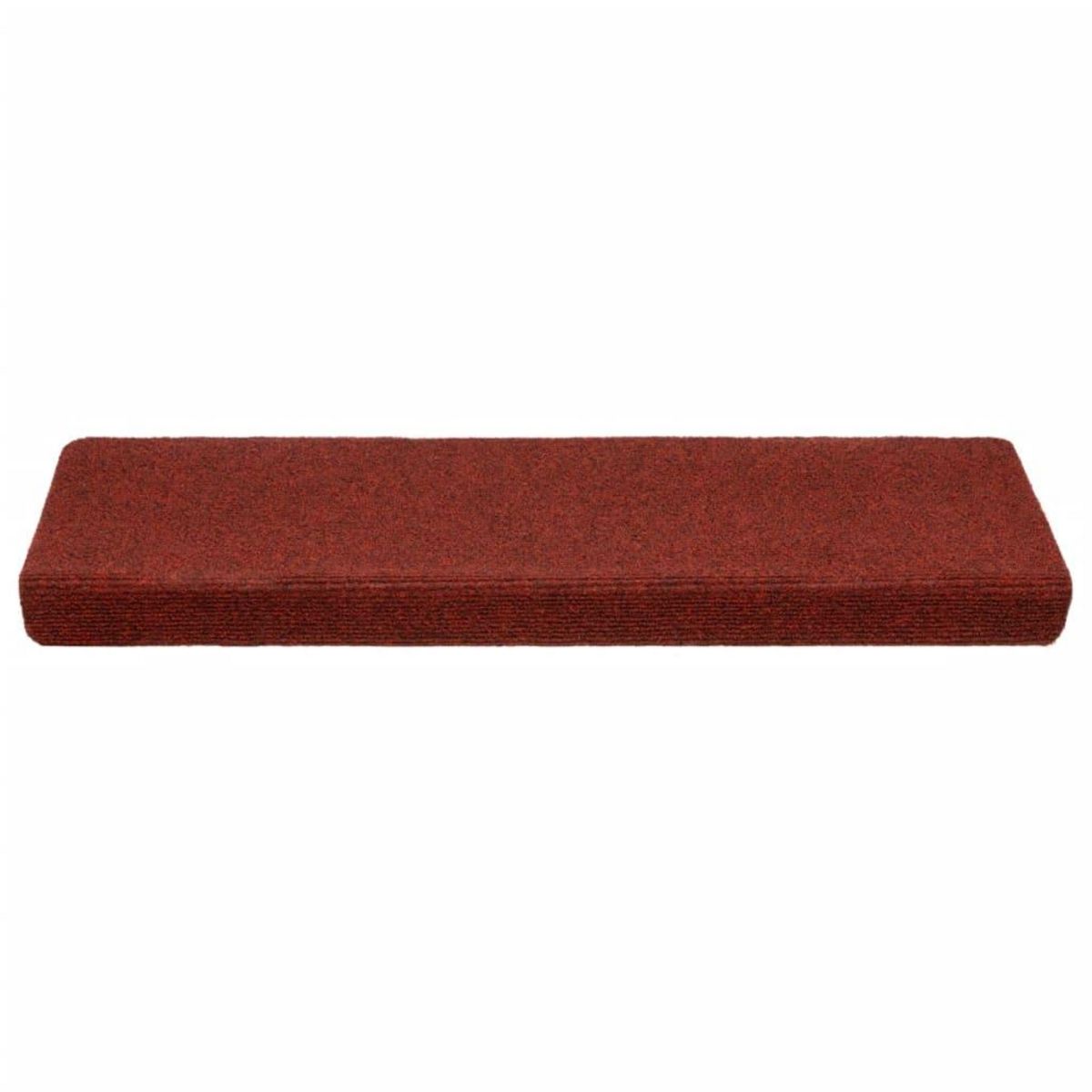 VIDAXL Tapis de marches d'escalier 10pcs Bordeaux 65x21x4cm Aiguillete