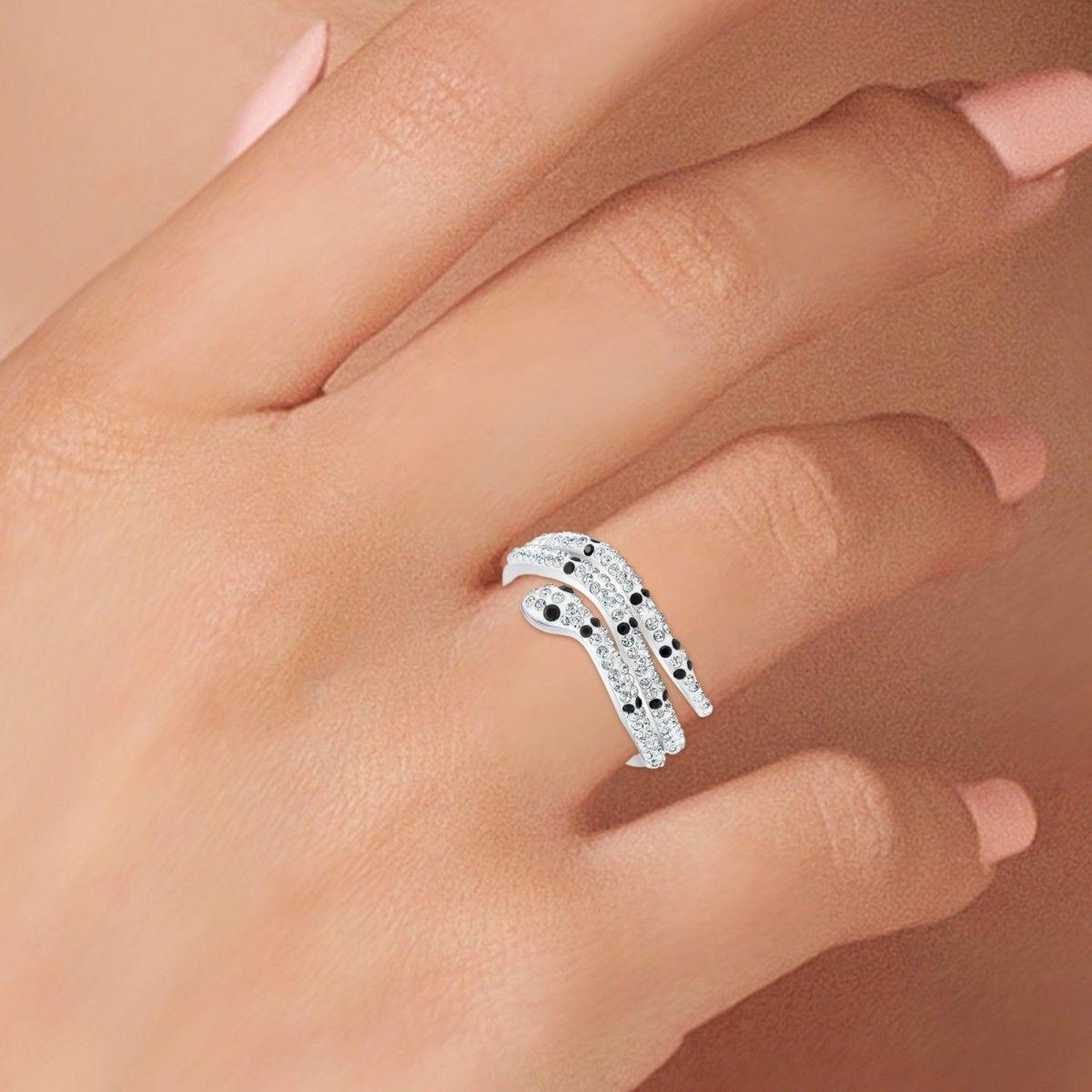 Voir la diapositive 2 : SC CRYSTAL Bague serpent taille 54 par SC Crystal