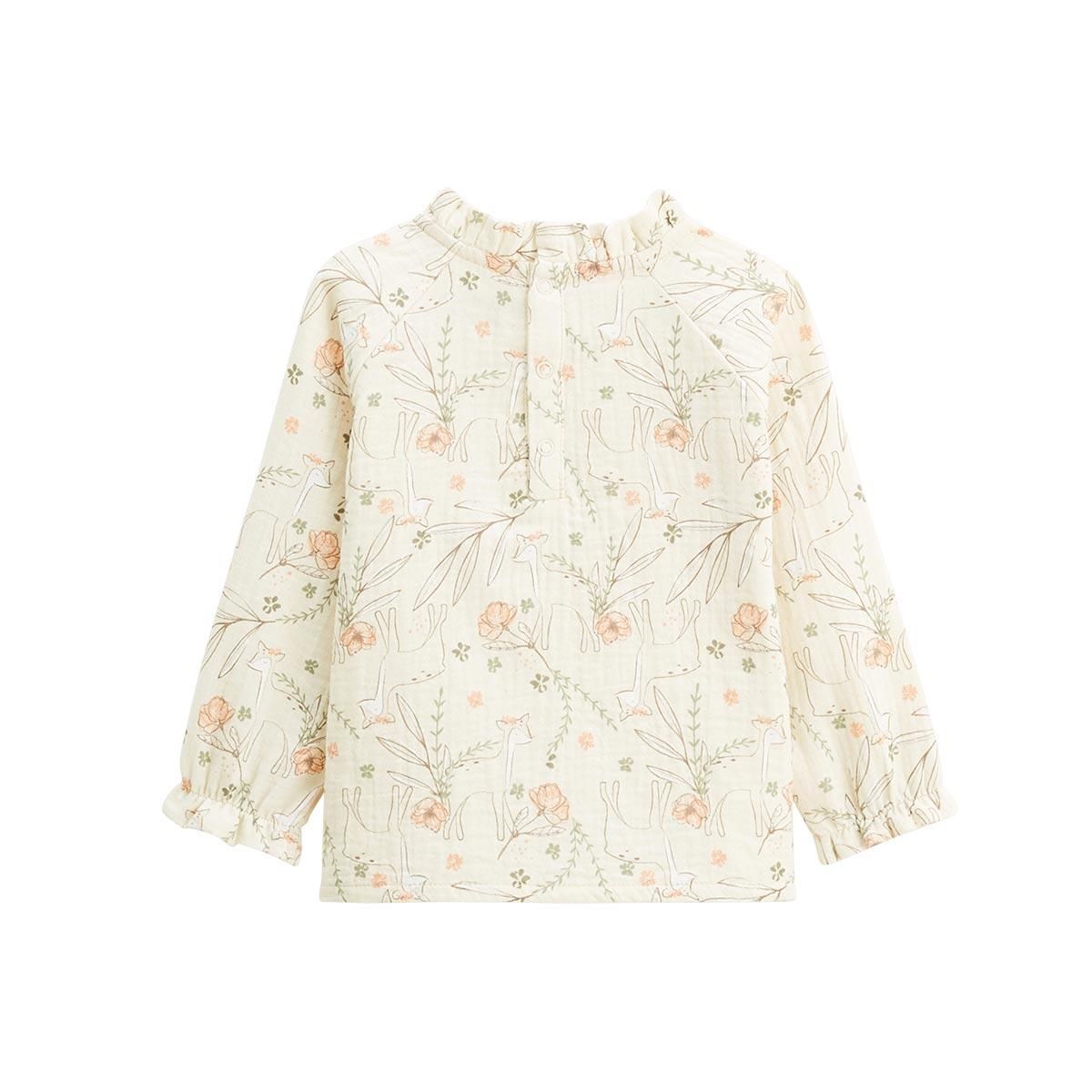 Petit Béguin Blouse enfant en gaze de coton Lison