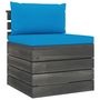 Voir la diapositive 3 : VIDAXL Salon palette de jardin 2 pcs avec coussins Bois de pin massif
