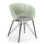 Voir la diapositive 1 : VS VENTA-STOCK Fauteuil pour Salle à Manger Alba Couleur Vert, Assise rembourrée