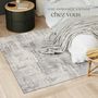 Voir la diapositive 3 : tectake Tapis design vintage à poils courts en laine synthétique et feutre beige/gris 120 x 170 cm