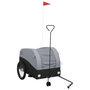 Voir la diapositive 2 : VIDAXL Remorque de vélo noir et gris 45 kg fer
