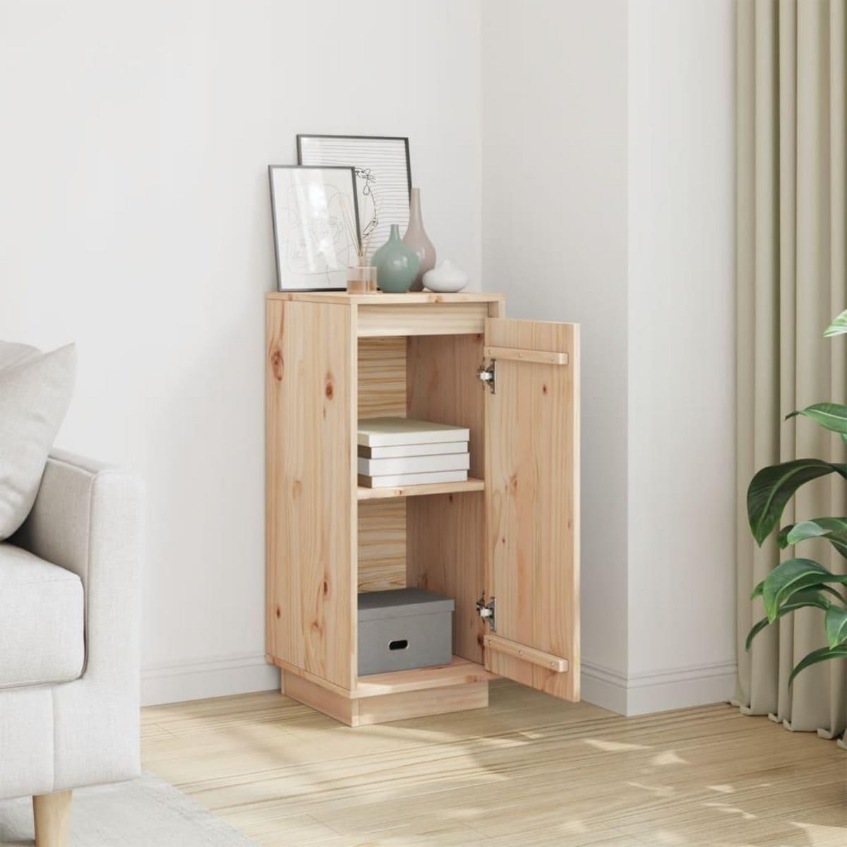 VIDAXL Buffet 31,5x34x75 cm Bois massif de pin