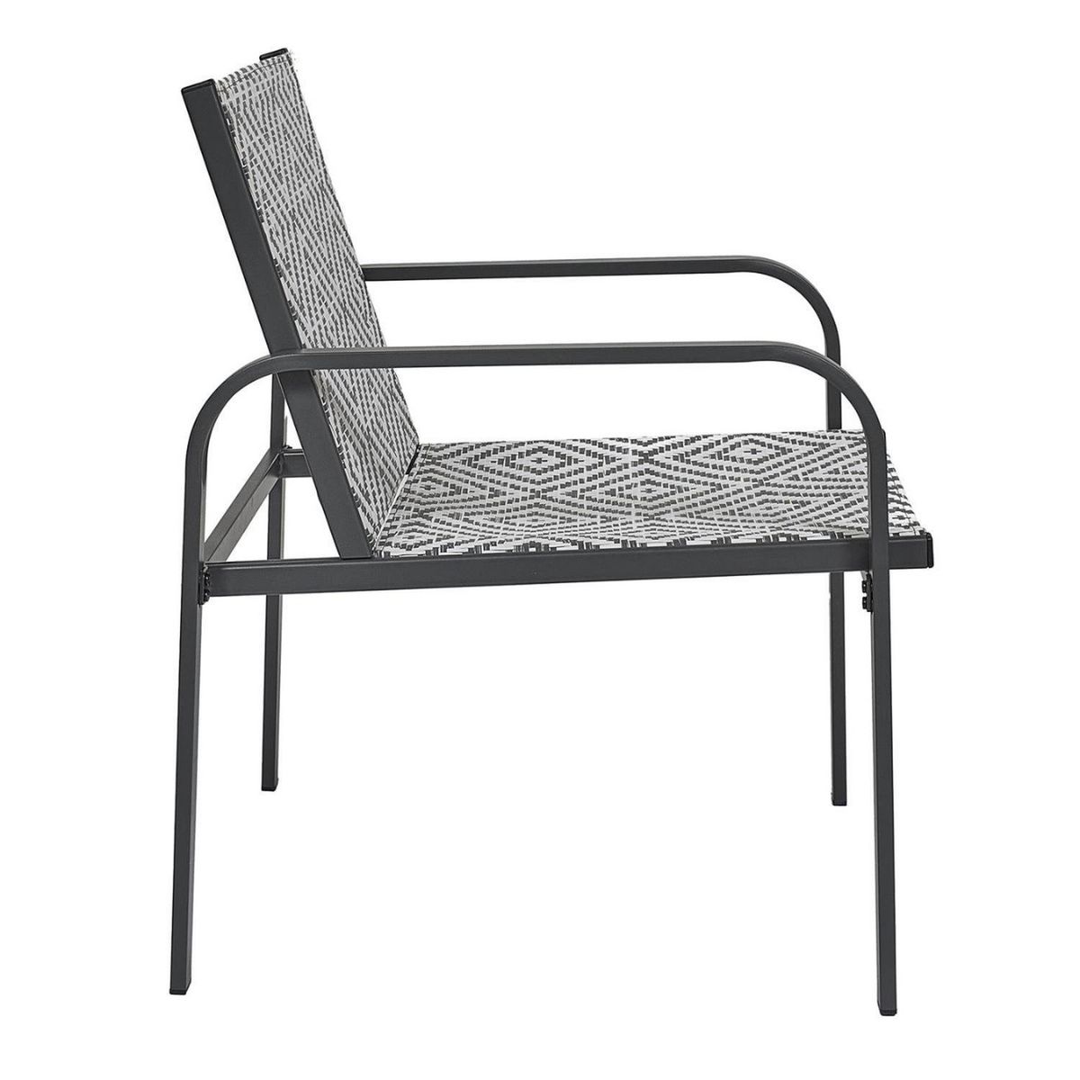 The Home Deco Factory Salon de jardin en aluminium et texaline 2 places MEXICO