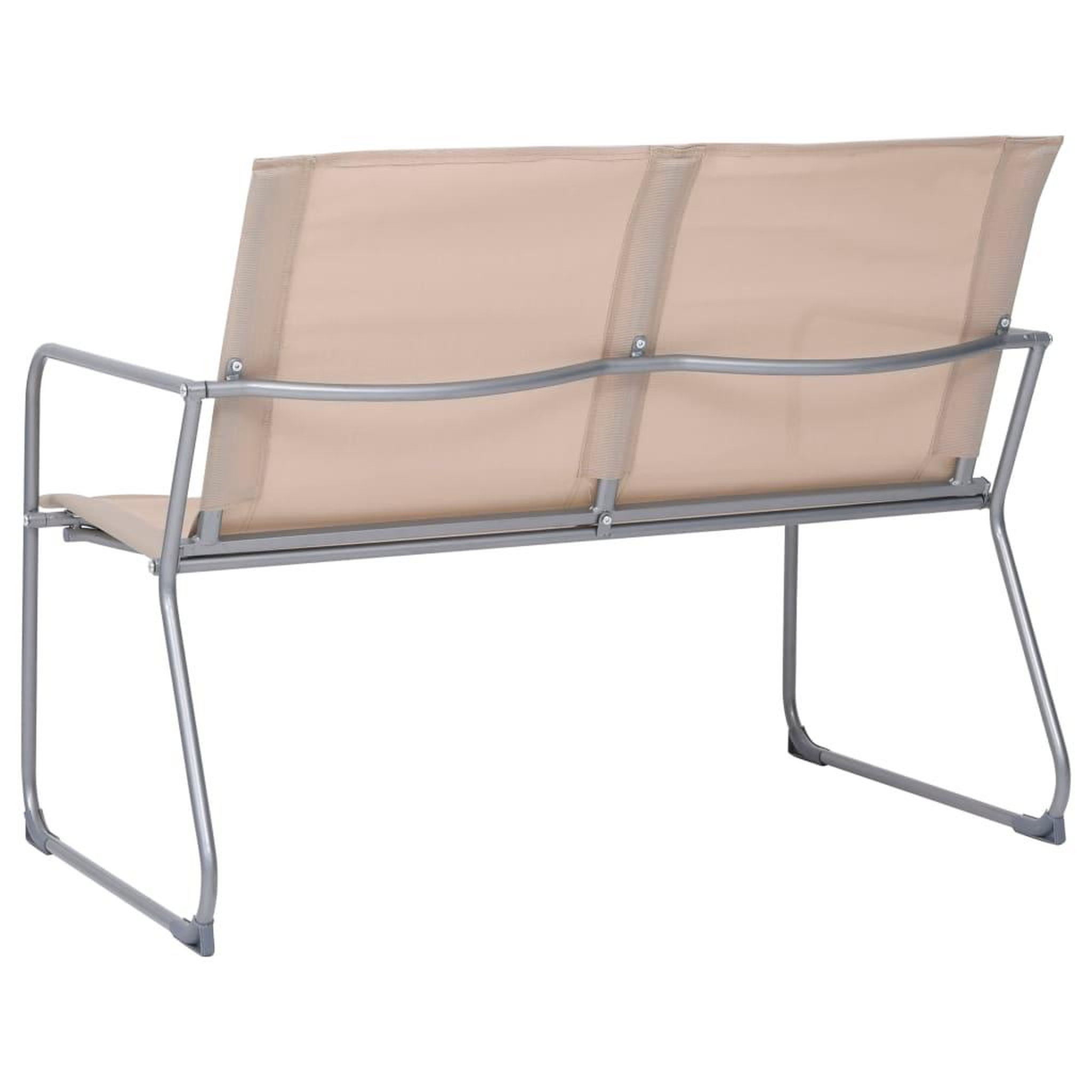Voir la diapositive 4 : VIDAXL Salon de jardin 4 pcs tissu et acier creme