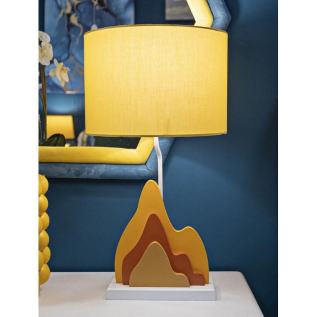 Paris Prix Lampe à Poser Déco  Flamme  57cm Multicolore