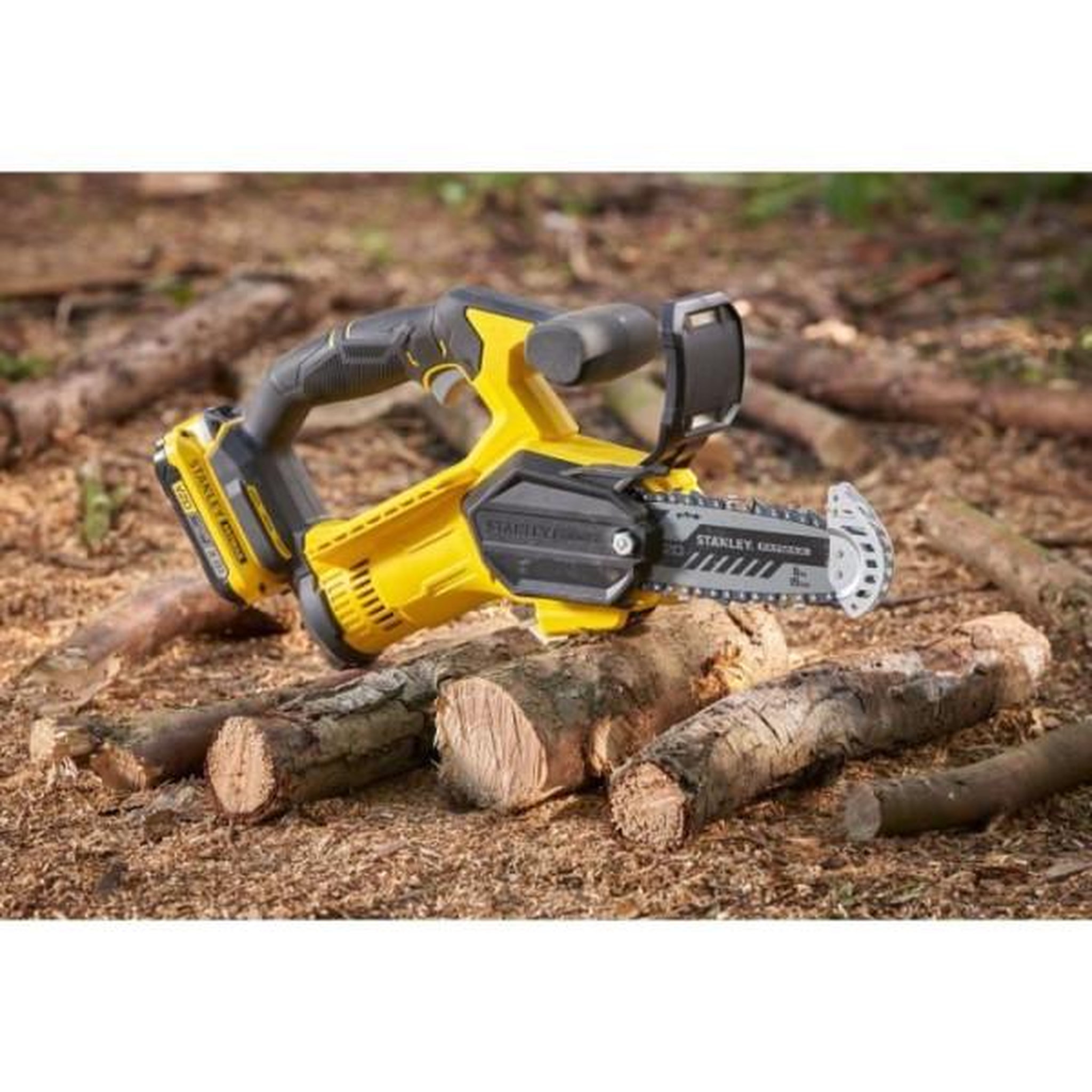 Voir la diapositive 2 : STANLEY FATMAX Scie d'élagage sans fil - stanley fatmax - sfmcps415b-xj - 18v - chaîne 15cm - sans batterie