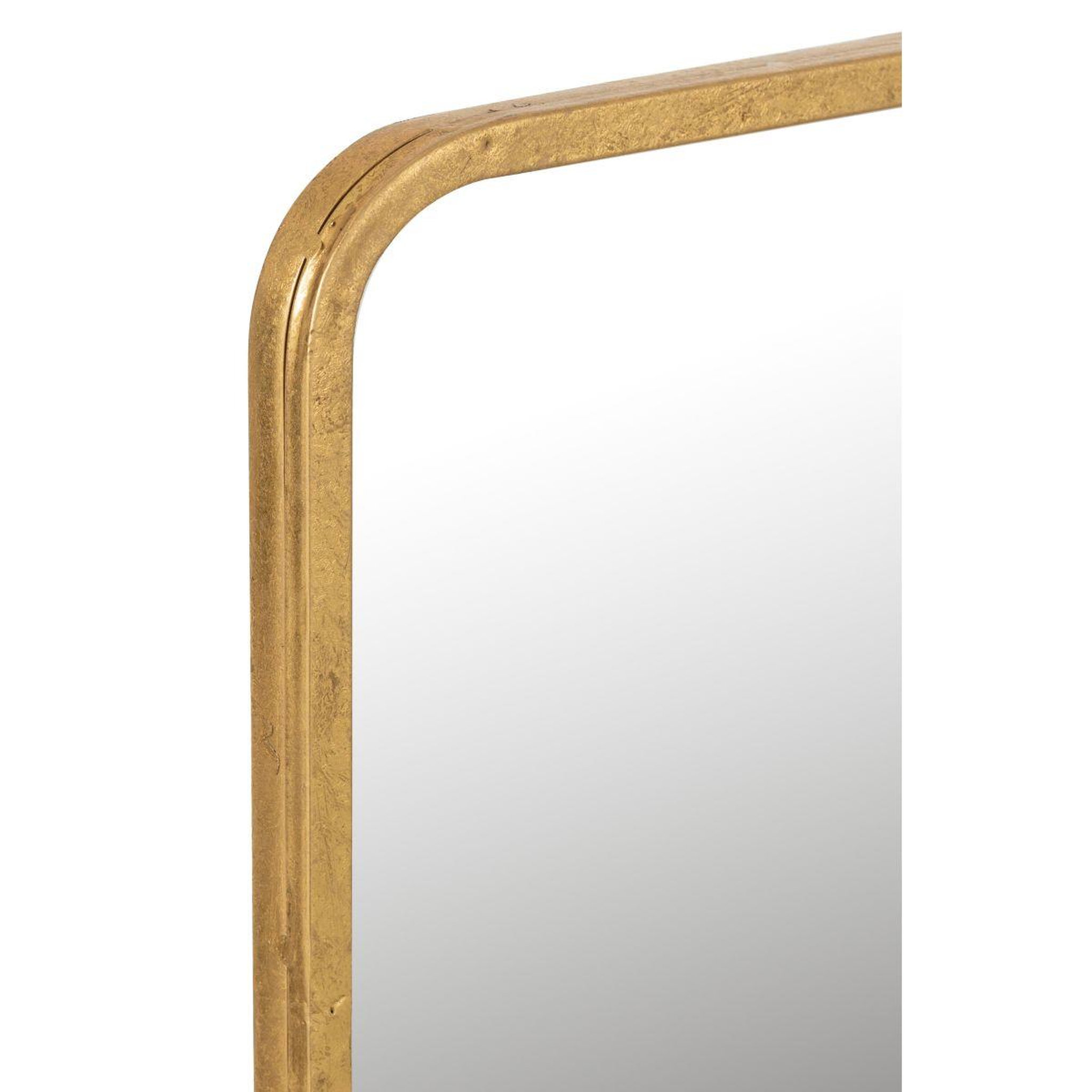 Voir la diapositive 2 : J-LINE Miroir mural en métal design  mona  119cm or