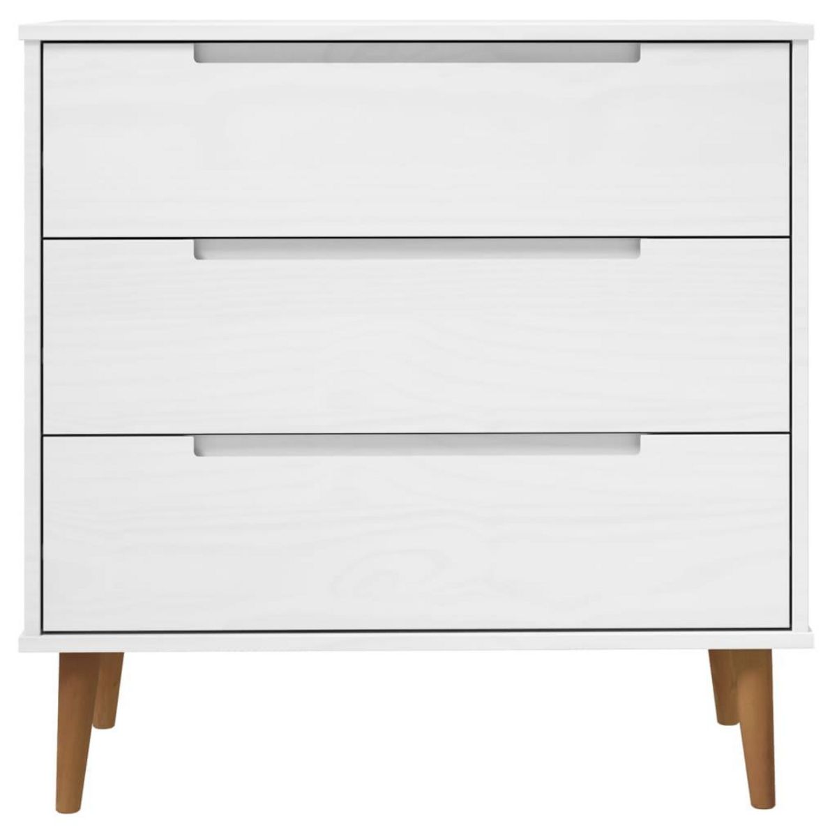VIDAXL Commode MOLDE Blanc 80x40x80 cm Bois de pin massif