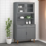 VIDAXL Dessus de buffet MOLDE Gris 90x35x100 cm Bois massif de pin