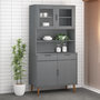 Voir la diapositive 1 : VIDAXL Dessus de buffet MOLDE Gris 90x35x100 cm Bois massif de pin