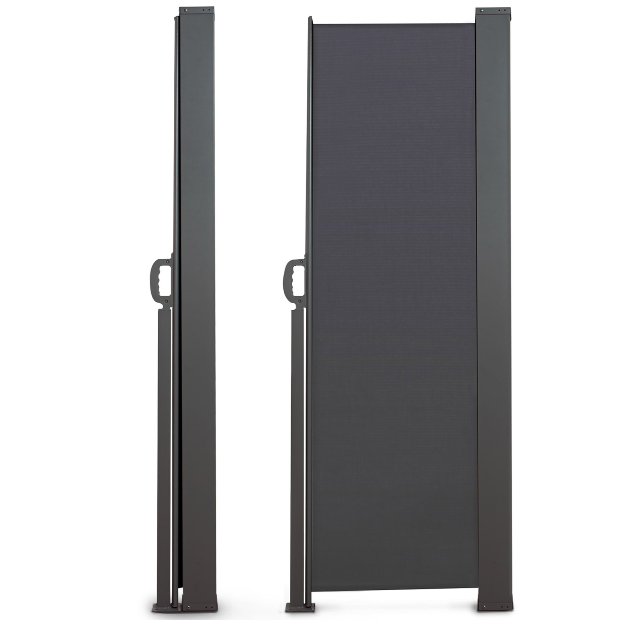 Voir la diapositive 6 : ID MARKET Paravent extérieur rétractable 180 x 400 cm gris anthracite store latéral