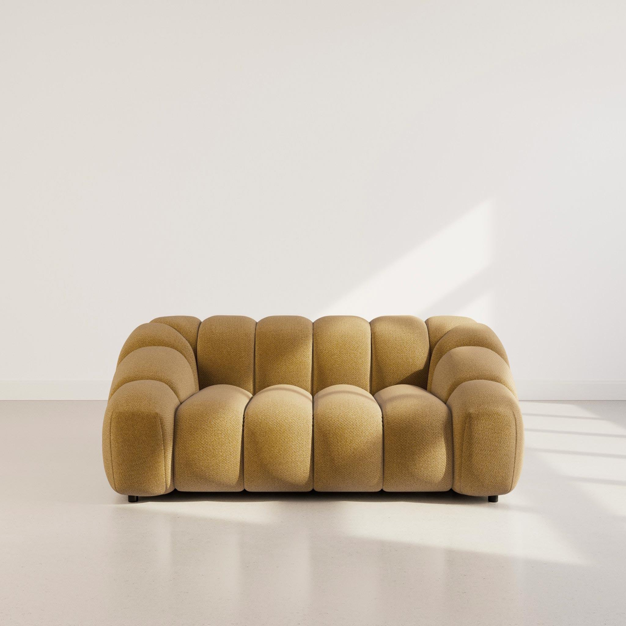 Voir la diapositive 2 : LISA DESIGN Ava - canapé 3 places en velours texturé