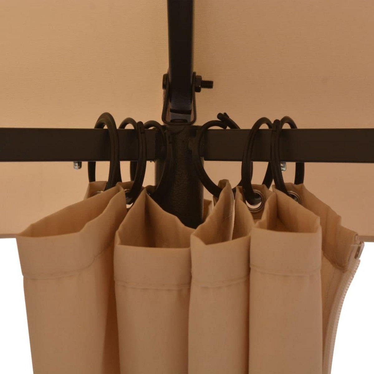 VIDAXL Chapiteau tente de jardin avec rideaux Hexagonal 360 x 265 cm