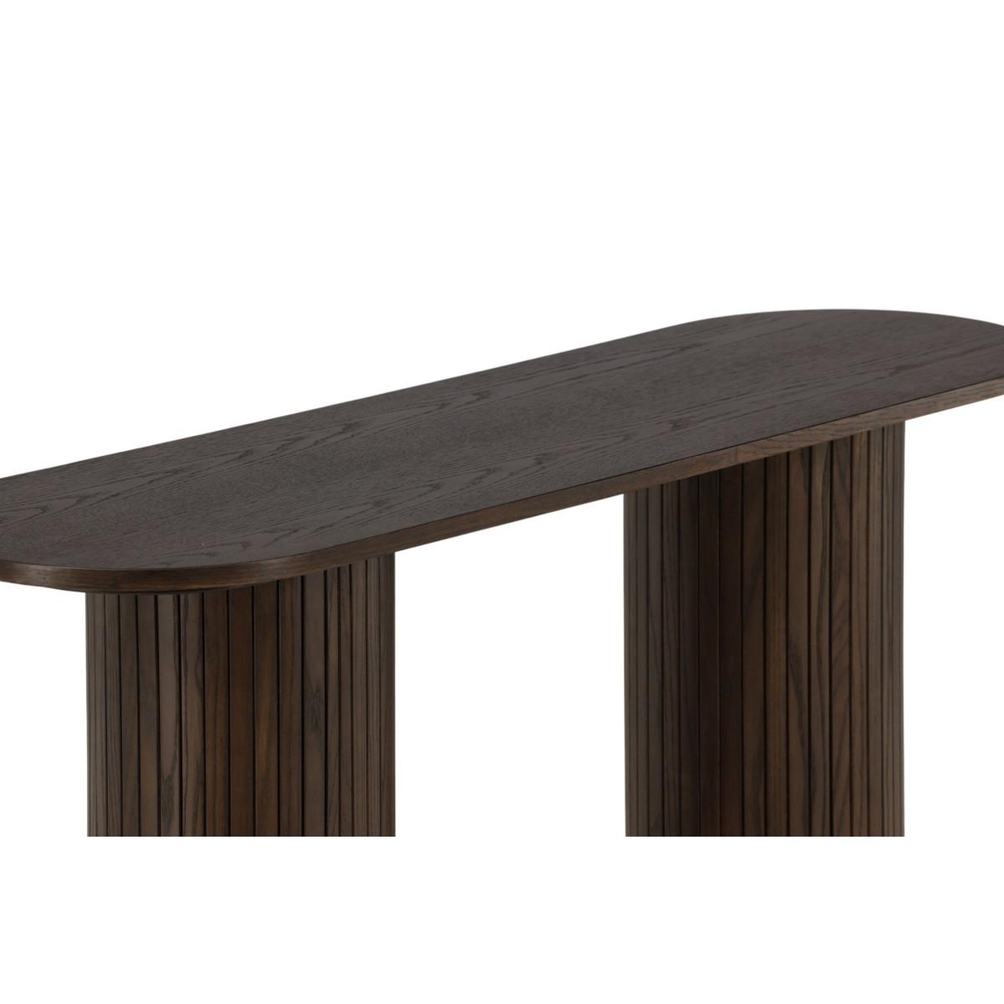 Voir la diapositive 4 : Paris Prix Console design nervuré  bianca  130cm marron