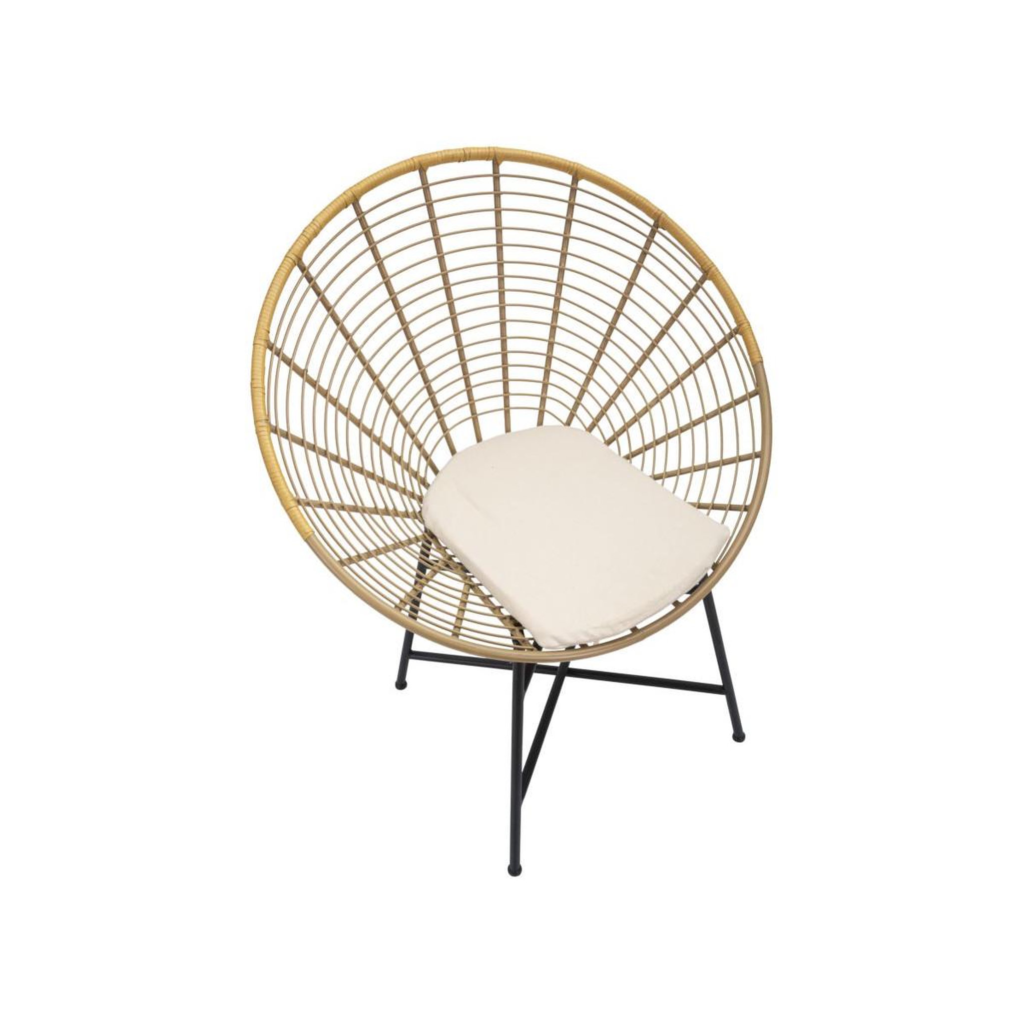 Voir la diapositive 4 : Paris Prix Chaise design en métal  panama  88cm naturel