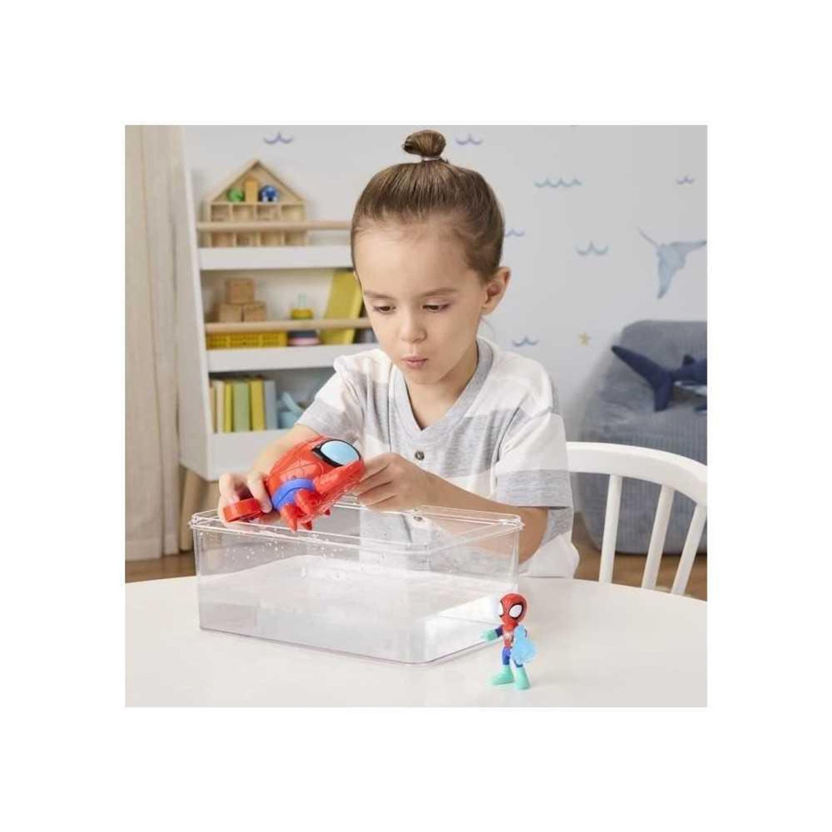 HASBRO Figurine et véhicule Spidey Water-Webs Araignée de mer, Marvel Spidey et ses Amis Extraordinaires, Des 4 ans