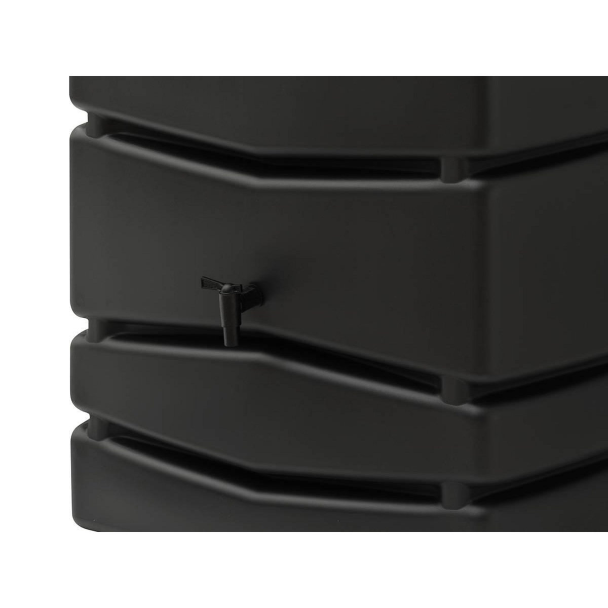 NATURE Récupérateur d'eau de pluie mural anthracite avec robinet 450 L - Nature