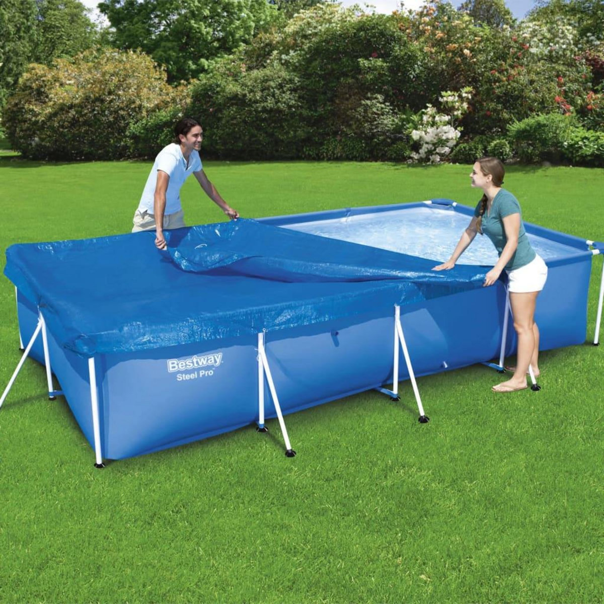 BESTWAY Bestway Couverture de piscine Flowclear 400x211 cm