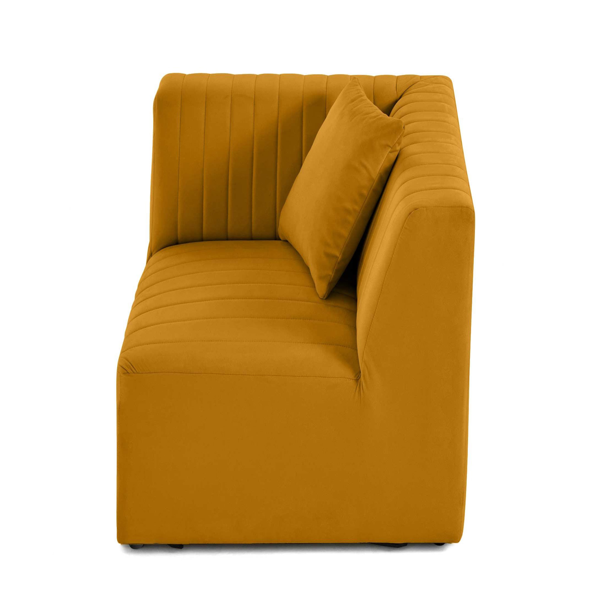 Voir la diapositive 6 : LISA DESIGN Nova - module d'assise d'angle réversible - en velours