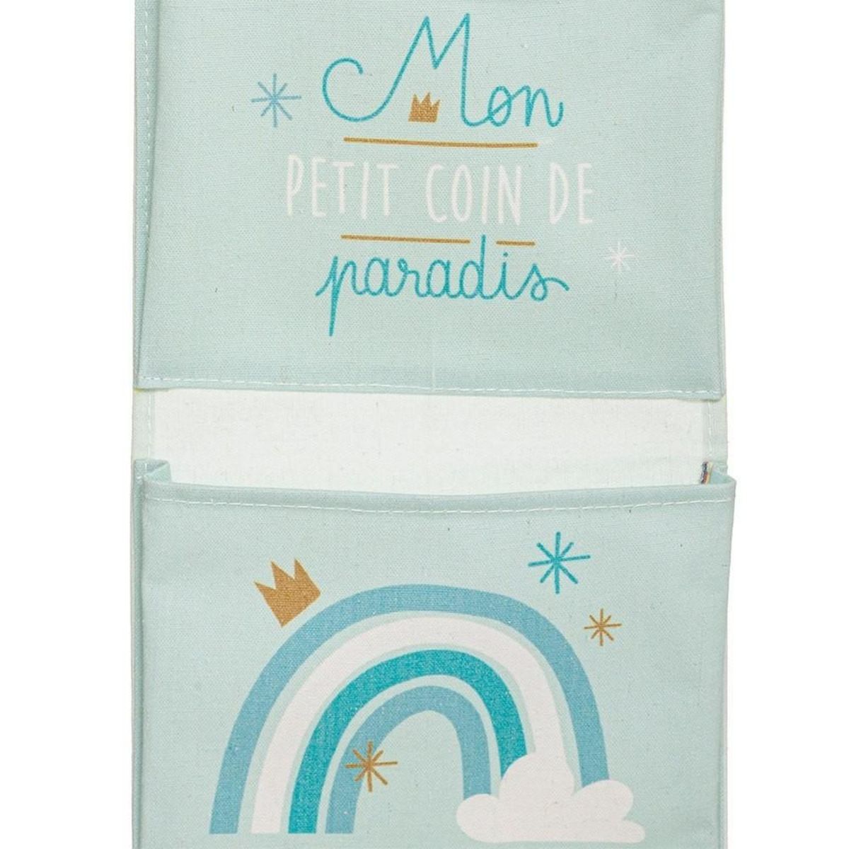 ATMOSPHERA Rangement enfant 3 pochettes bleu