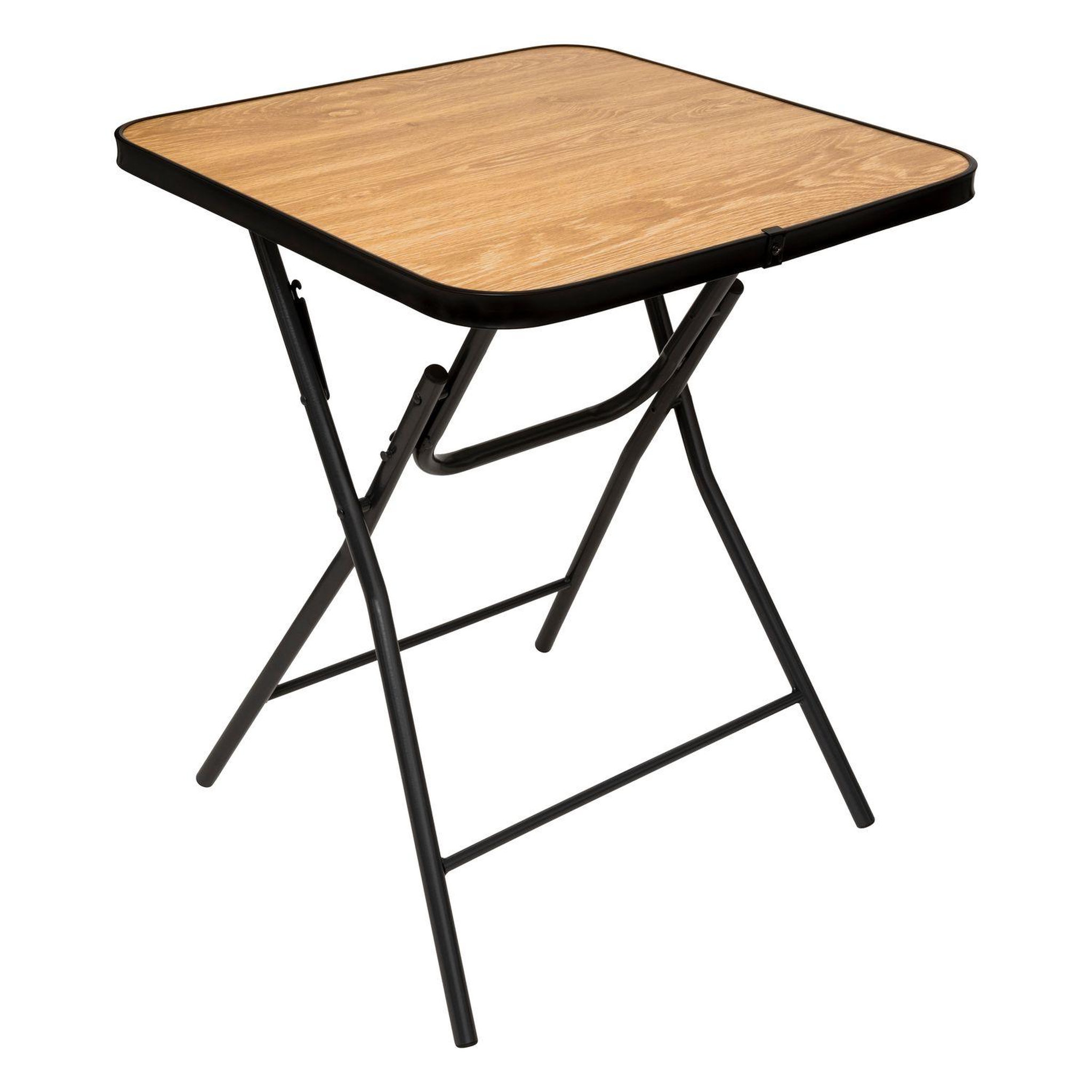 FIVE Table pliante renforcée en bois et métal folda - beige et noir