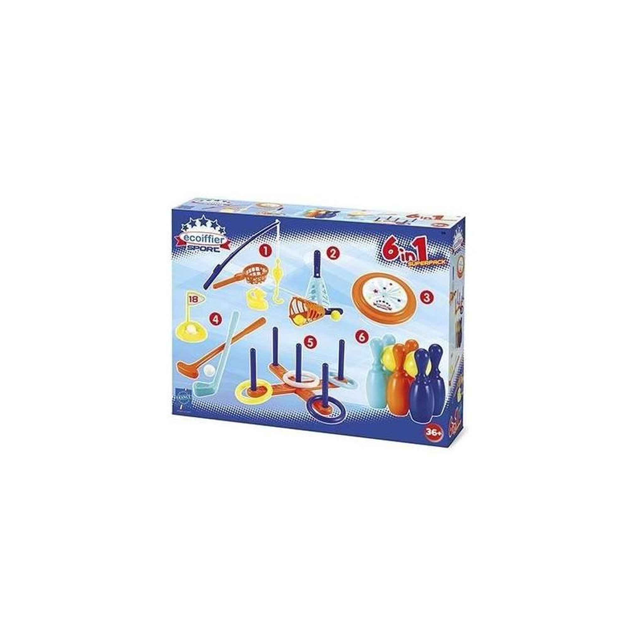 Voir la diapositive 2 : Ecoiffier Coffret sport 6 en 1 ECOIFFIER