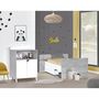 Voir la diapositive 5 : BABY PRICE  Lit bébé combiné 120x60 évolutif en 90x190cm SCANDI,  coloris gris 