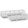Voir la diapositive 2 : VIDAXL Salon de jardin 10 pcs Blanc Bois de pin massif