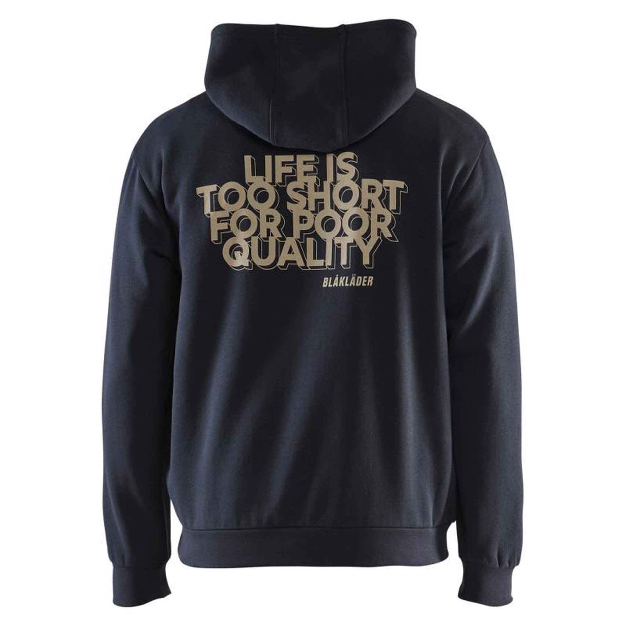 Voir la diapositive 2 : BLAKLADER Sweat LIFE IS TOO SHORT à capuche bleu marine T2XL BLÅKLÄDER 941311698600XXL