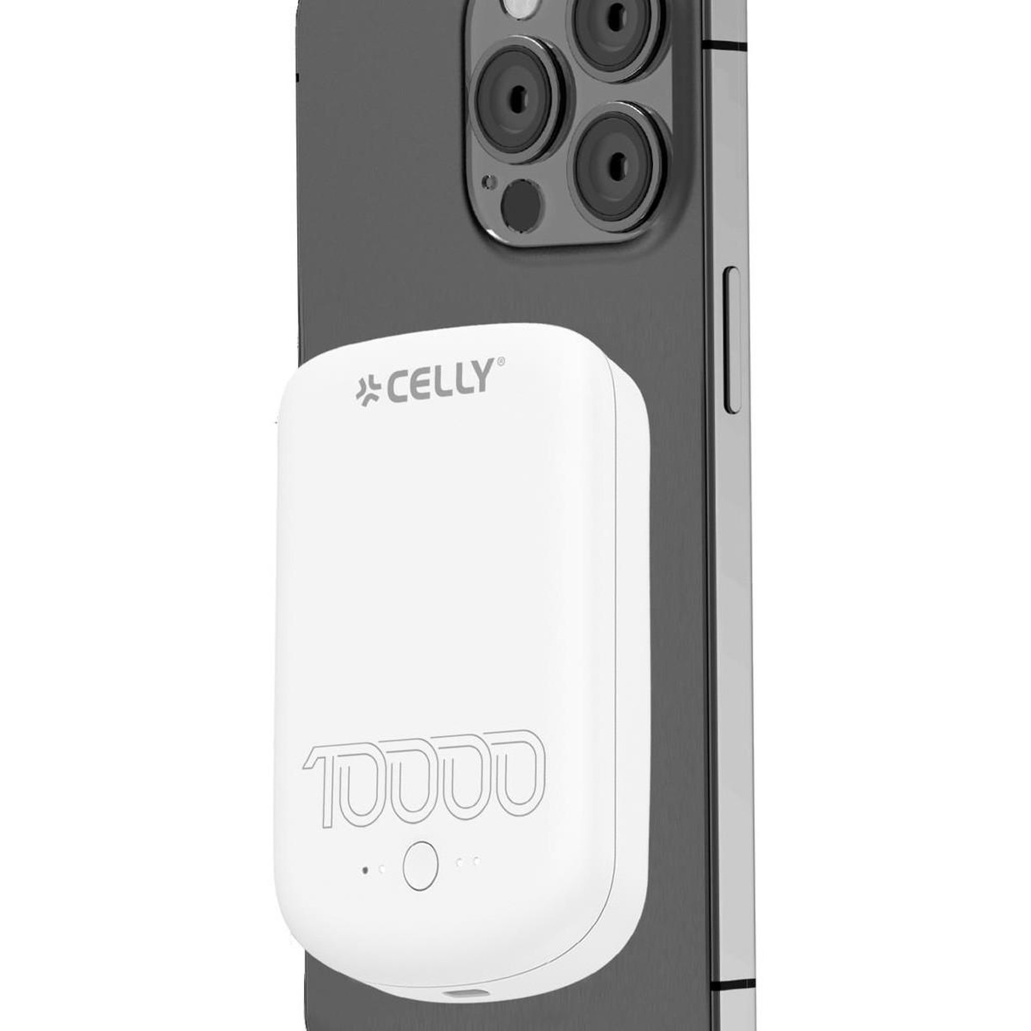 Voir la diapositive 3 : CELLY Celly MAGPB10000PROWH banque d'alimentation électrique 10000 mAh Recharge sans fil Blanc