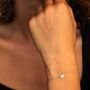Voir la diapositive 2 : L'ATELIER D'AZUR Bracelet Or Blanc et Diamants - Motif Coeur