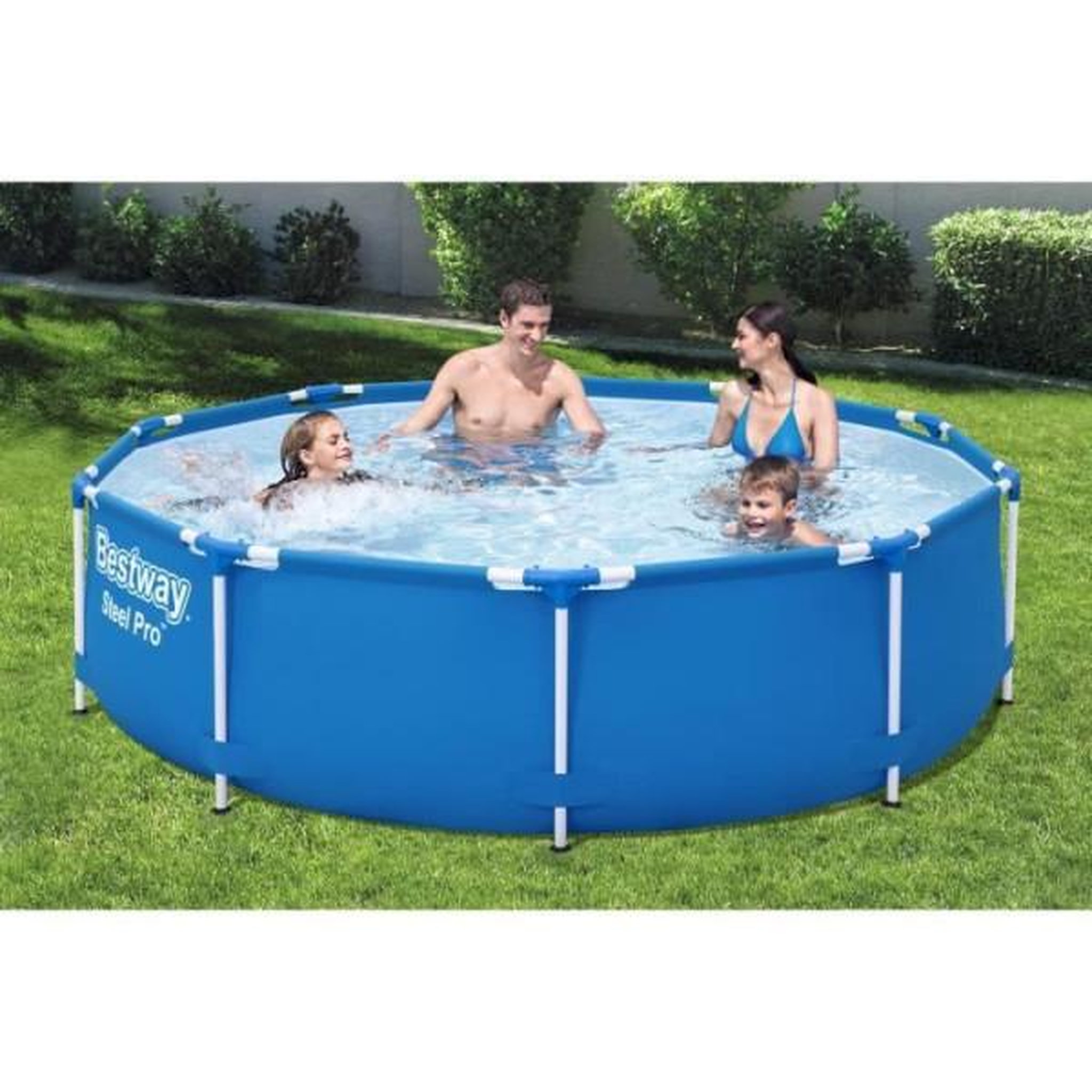 Voir la diapositive 3 : BESTWAY Kit Piscine hors sol tubulaire BESTWAY - Steel Pro™ - 305 x 76 cm - Ronde (Livrée avec pompe de filtration)