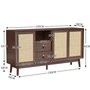 Voir la diapositive 3 : MERAX Buffet 3 porte(s) 2 tiroir(s) - 155 cm bois foncé mdf