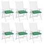 VIDAXL Coussins de chaise 6 pcs vert 50x50x7 cm tissu oxford