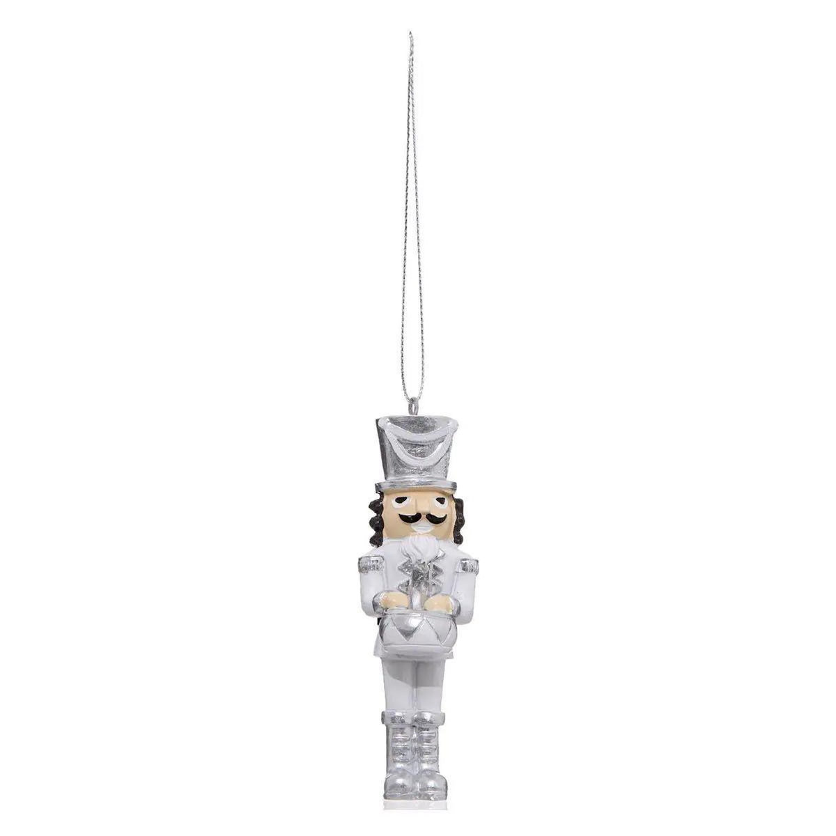 ATMOSPHERA Lot de 3 Sujets de Noël  Casse Noisette  10cm Argent