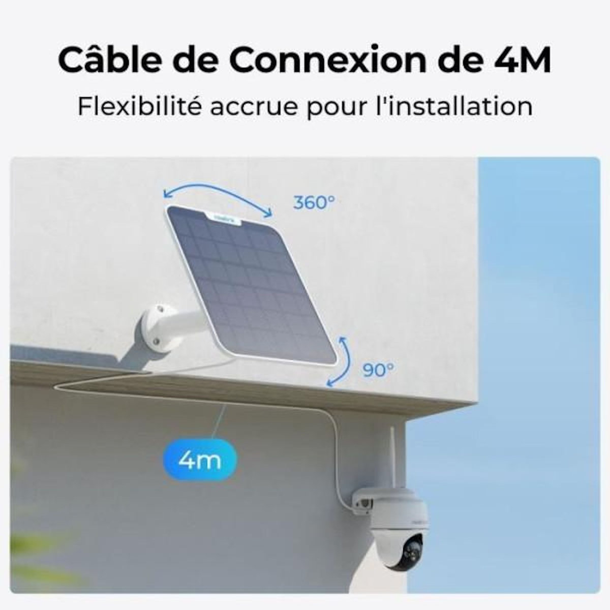 REOLINK Panneau solaire - REOLINK - SR3 - 5,8 W - Blanc