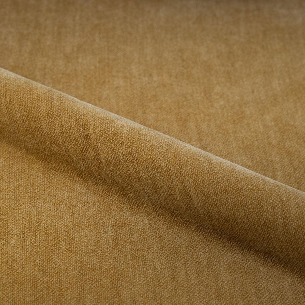 Rendez vous déco Rocking chair en tissu effet velours jaune moutarde-Alvin