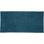GUY LEVASSEUR Tapis de bain en polyester uni 60x120cm. Coloris disponibles : Bleu, Gris