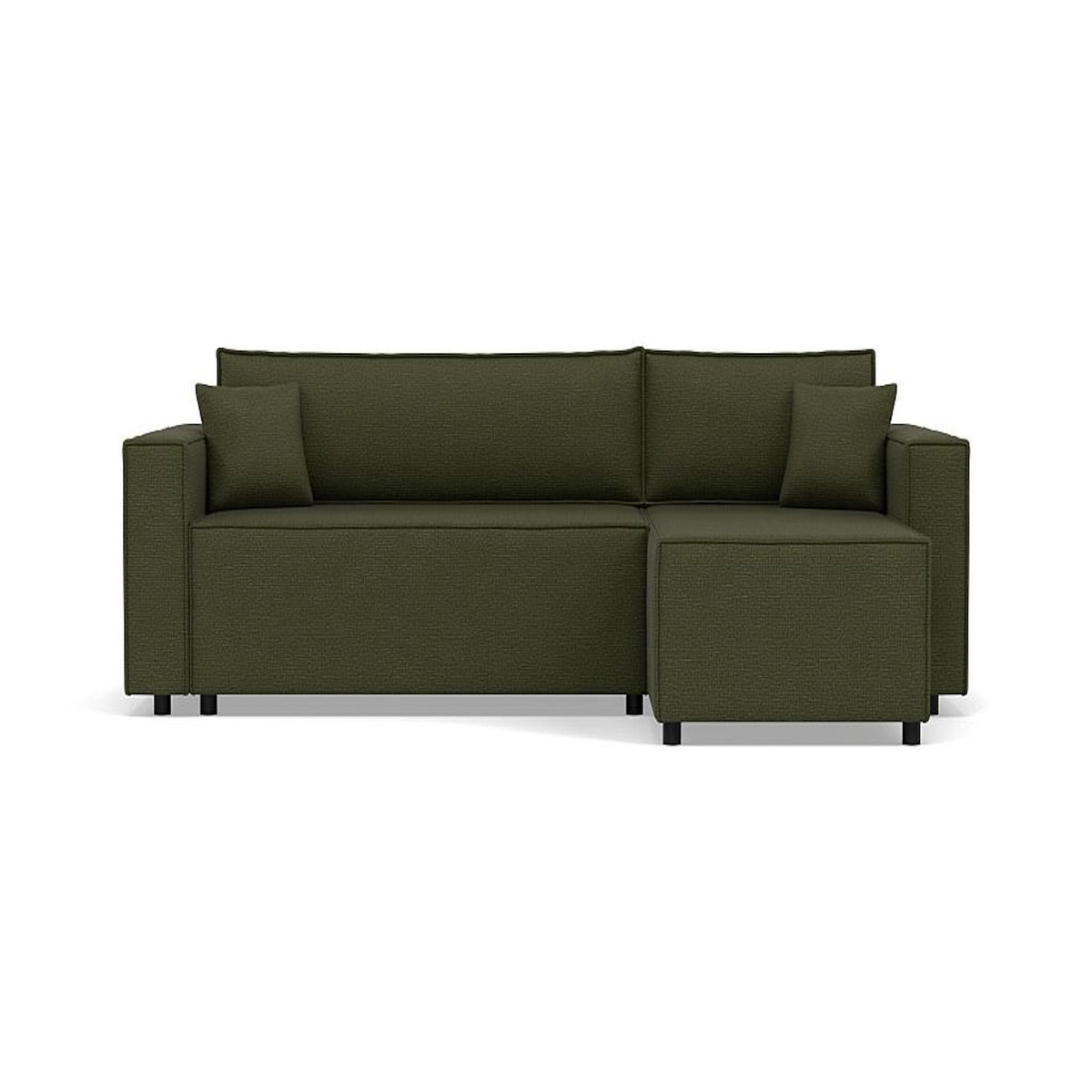 BEST MOBILIER Jonas - canapé d'angle réversible 4 places convertible avec coffre en tissu texturé