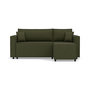 Voir la diapositive 1 : BEST MOBILIER Jonas - canapé d'angle réversible 4 places convertible avec coffre en tissu texturé