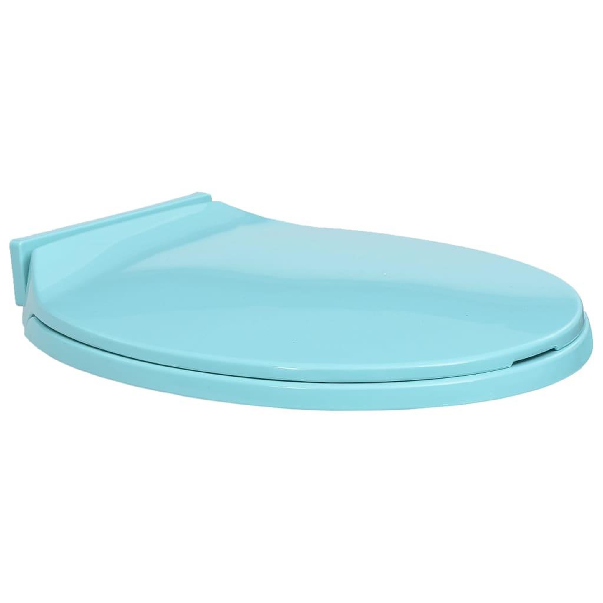 VIDAXL Siege de toilette a fermeture en douceur Vert Ovale
