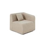 LISA DESIGN Ikare - module d'assise d'angle droit - en tissu. Coloris disponibles : Marron