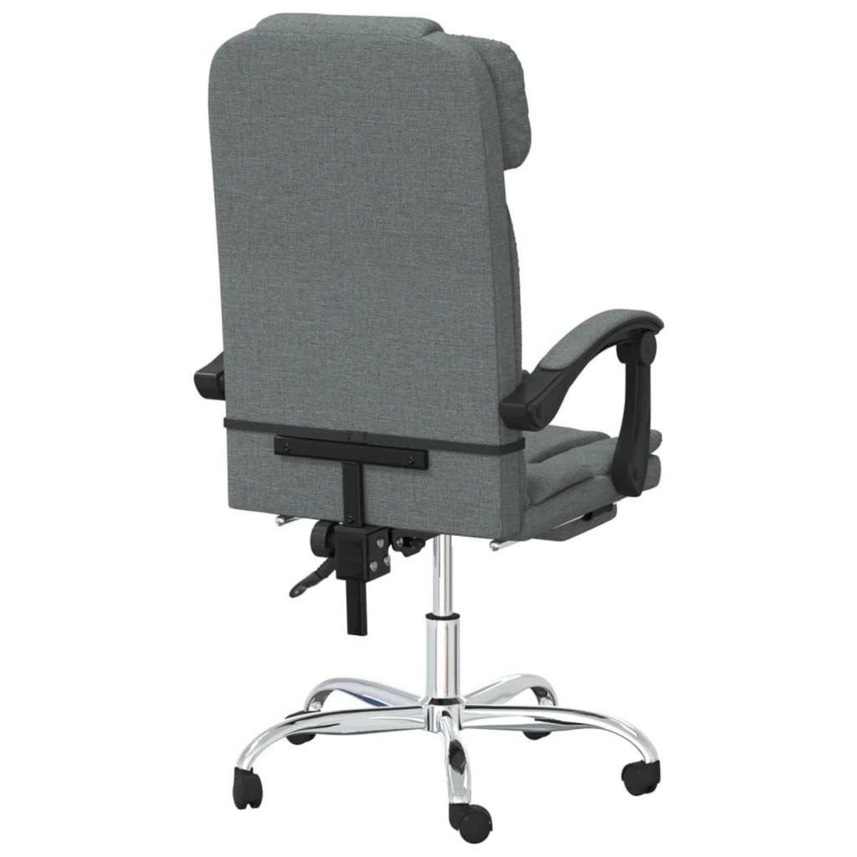 VIDAXL Fauteuil de massage inclinable de bureau Gris fonce Tissu
