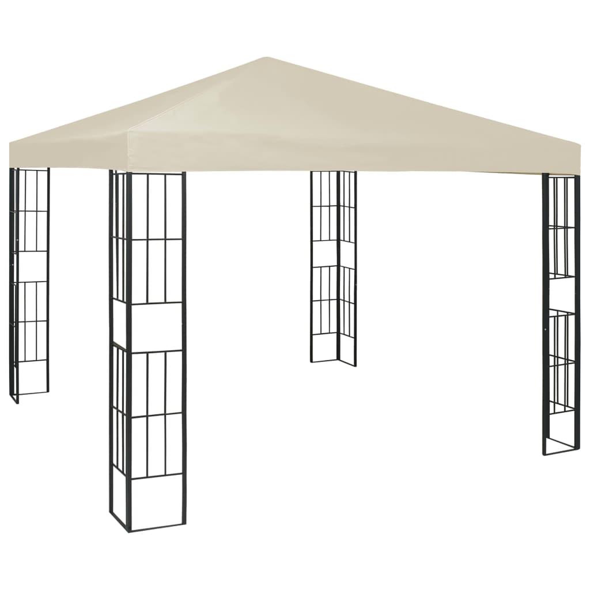 Voir la diapositive 3 : VIDAXL Tonnelle avec guirlande lumineuse a LED 3x3 m Creme