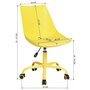 URBAN MEUBLE Chaise de bureau scandinave jaune pivotant réglable hauteur d'assise 46-55cm