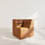 LISA DESIGN Alya - module d'angle en simili. Coloris disponibles : Orange, Marron, Noir, Beige